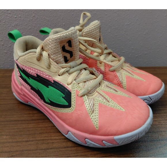 Puma X Scoot Zeros Georgia Peach Pink Kids Basketball Shoe Size 12C - Picture 1 of 9